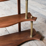 Small antique Mahogany and Brass Wall Hanging Shelves