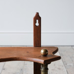 Small antique Mahogany and Brass Wall Hanging Shelves