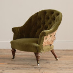 19TH CENTURY IRON BACK ARMCHAIR