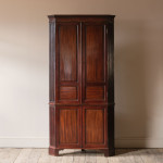 George III Barrel Back Corner Cupboard with Original Paint