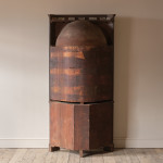 George III Barrel Back Corner Cupboard with Original Paint