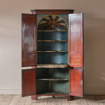 George III Barrel Back Corner Cupboard with Original Paint