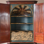 George III Barrel Back Corner Cupboard with Original Paint