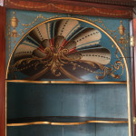 George III Barrel Back Corner Cupboard with Original Paint