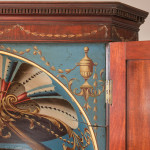 George III Barrel Back Corner Cupboard with Original Paint