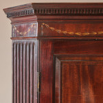 George III Barrel Back Corner Cupboard with Original Paint
