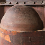 George III Barrel Back Corner Cupboard with Original Paint