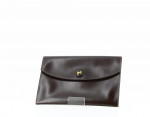 Hermes Brown Box Leather Rio Clutch