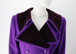 Circa 1980's Saint Laurent Purple Wool Coat