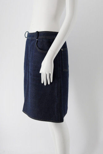 1996 Chanel Blue Jeans Skirt