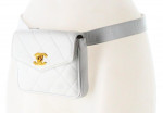1994 Chanel CC Flap White Belt Bag
