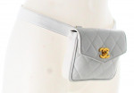 1994 Chanel CC Flap White Belt Bag
