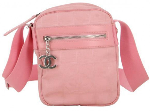 2005 Chanel Pink New Travel Line Crossbody Bag