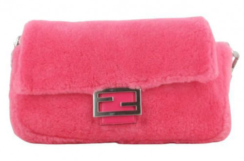 Fendi Pink Fur Baguette