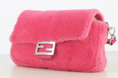 Fendi Pink Fur Baguette