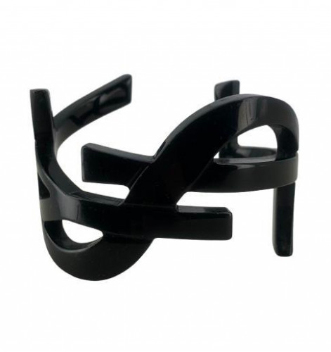Saint Laurent Black Cassandre Bracelet