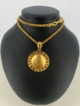 1995 Chanel Gold Mirror Necklace