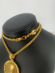 1995 Chanel Gold Mirror Necklace
