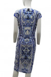 Roberto Cavalli Blue And Withe Dress