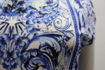 Roberto Cavalli Blue And Withe Dress
