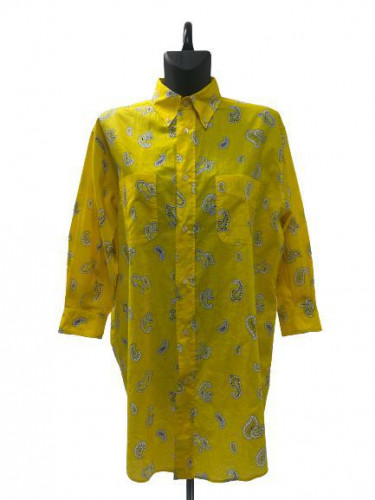 Etro yellow cotton shirt