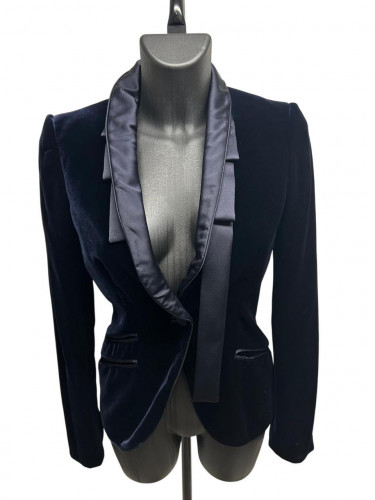 Gucci Blue Velvet jacket with Satin details
