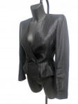 Mugler Two Buttons Striped Jacket