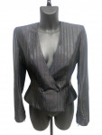 Mugler Two Buttons Striped Jacket