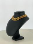 Chanel Quilted Cut Out Logo Double Chain Necklace