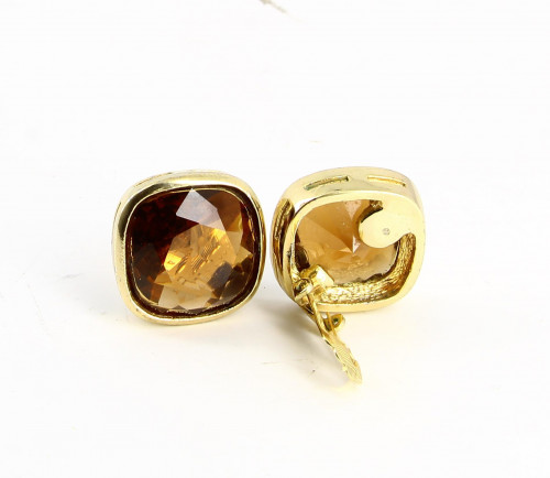 Christian Dior Golden Clip Earrings