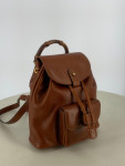 Gucci Leather Bamboo Drawstring Backpack