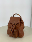 Gucci Leather Bamboo Drawstring Backpack
