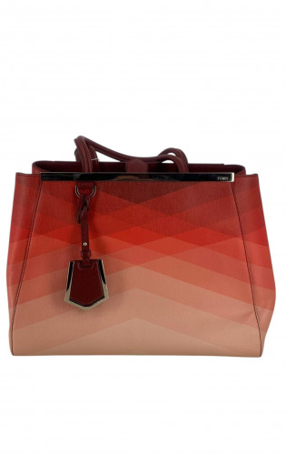 Fendi Medium Leather Geometric Degrade 2Jours Satchel