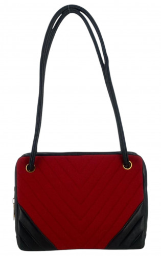 Chanel 1992-1993 Chevron Jersey Camera Bag