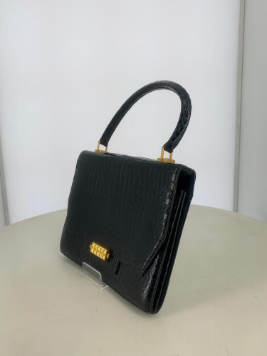 Sac Hermes Croco Noir