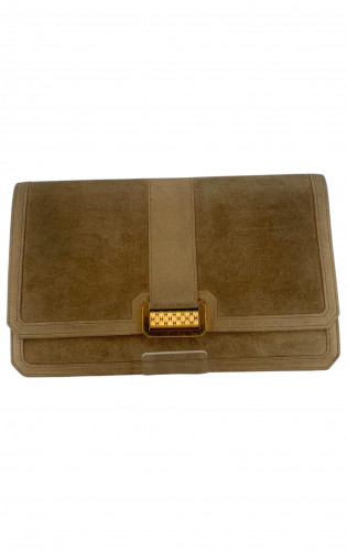 Pochette Hermes Daim Beige