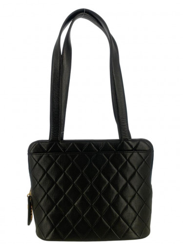Chanel 90s Quilted Lambskin Shoulder Bag