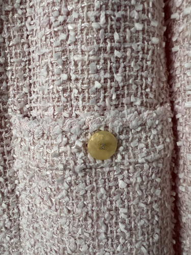 Chanel Spring 1999 Pink tweed jacket size 40