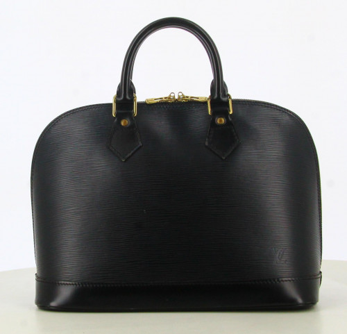 1996 Louis Vuitton Black Epi Leather Alma