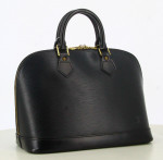 1996 Louis Vuitton Black Epi Leather Alma