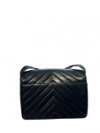 CHANEL BAG ( 1996/1997)  COCO MARK CHEVRON V BLACK STITCH