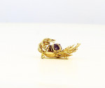 1966 Brooch Gold Toned Christian Dior with purple stone