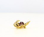 1966 Brooch Gold Toned Christian Dior with purple stone