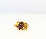 1966 Brooch Gold Toned Christian Dior with purple stone