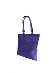 Bottega Venetta Purple Leather Handbag
