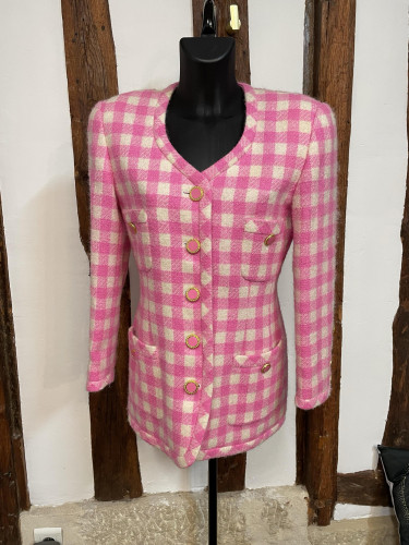 Escada Pink and white blazer