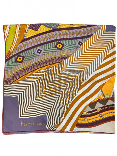 Hermès silk scarf with Indian motifs
