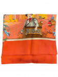 Orange Hermès silk scarf
