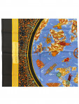 Black Hermès silk scarf with patterns
