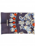 Blue Hermès silk scarf with ladybug pattern
